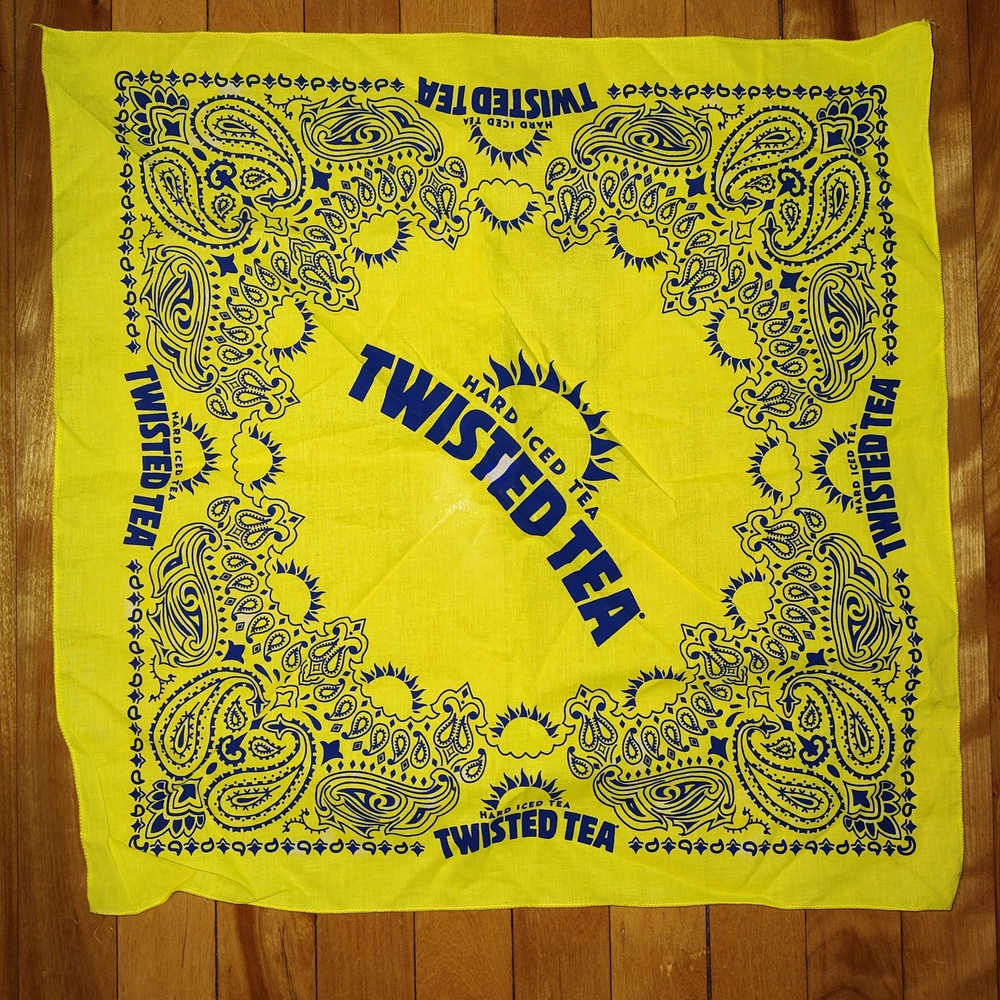 Twisted Tea Yellow Bandana Scarf